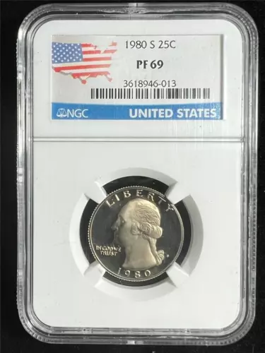 1980 S WASHINGTON QUARTER 25C PF69 NGC SKU 3309