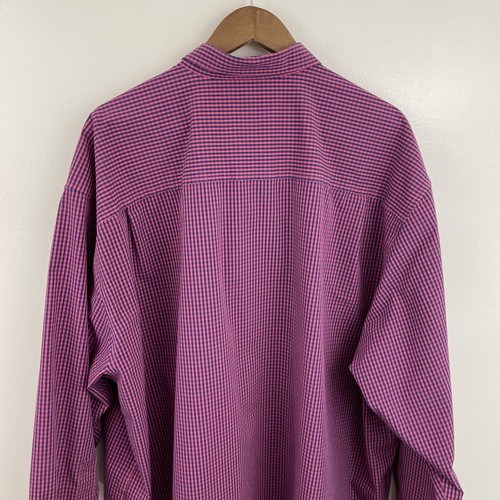 Cutter & Buck Easy Care Shirt Mens 3XB Big 3X Pink Check Long SLV Button Down - Picture 9 of 14