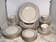 Selection of Franciscan Renaissance Gray Dinnerware w/Gold Trim