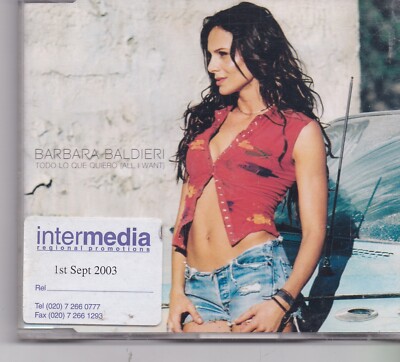 Barbara Baldieri-Todo Le Que Quiero cd maxi single