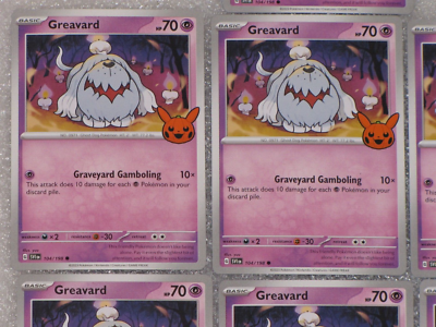 Greavard 104/198 Pokemon 151 Trick Or Trade Booster Halloween Card 2023 Lot  Of 7 | eBay