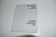 *KB* MOSTEK Z80 TECHNICAL MK 3880 CENTRAL PROCESSING UNIT MANUAL / BOOK  (DXK7)