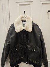 Abercrombie & Fitch Women's Winterized Vegan Leather Bomber Jacket In Black