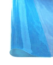 Sky Light Blue Tinted Clear Vinyl 10 Gauge PVC Plastic Fabric by the Yard 54"