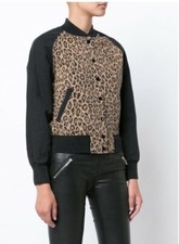 New R13 Leopard Print Bomber Jacket, Size Xs Petite, Nwt $495
