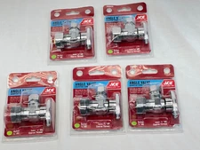Lot of 5 Ace 4309456 Angle Vavle Quarter Turn 5/8 OD Inlet  Thread 3/8 Outlet