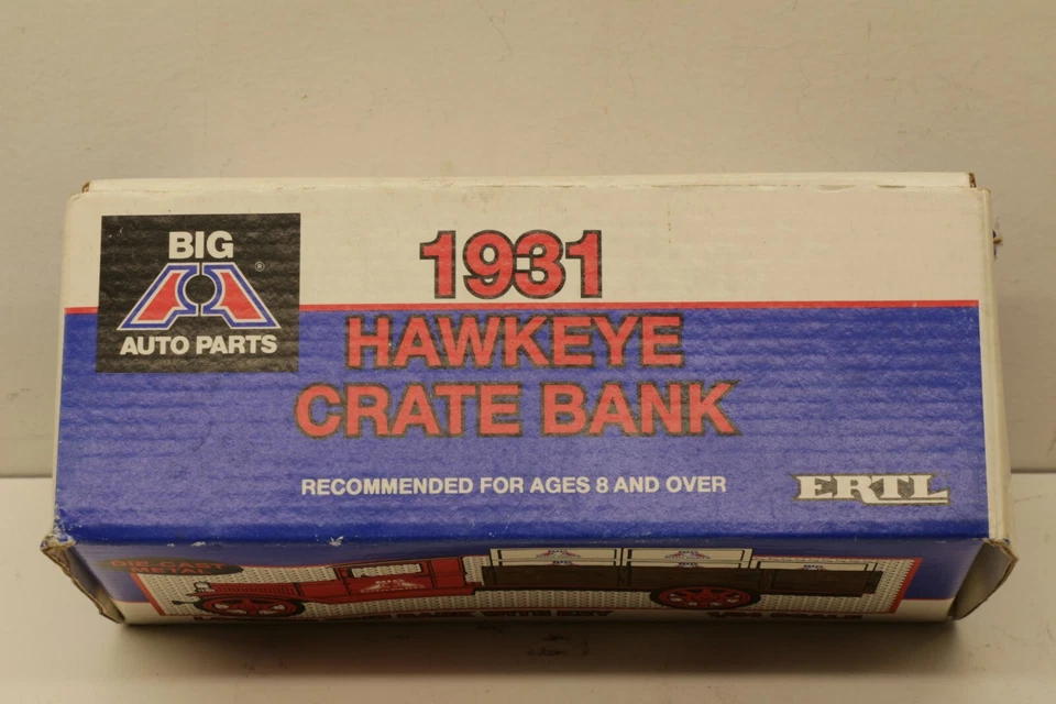 Ertl Die Cast Big A Auto Parts 1931 Hawkeye Crate Bank Locking Bank 1/34 Scale - Image 2 of 4