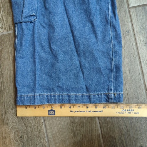 High-Rise Wide Leg Denim Cargo Pant Universal Thread Med Wash Size 17/38" Waist - Picture 8 of 9