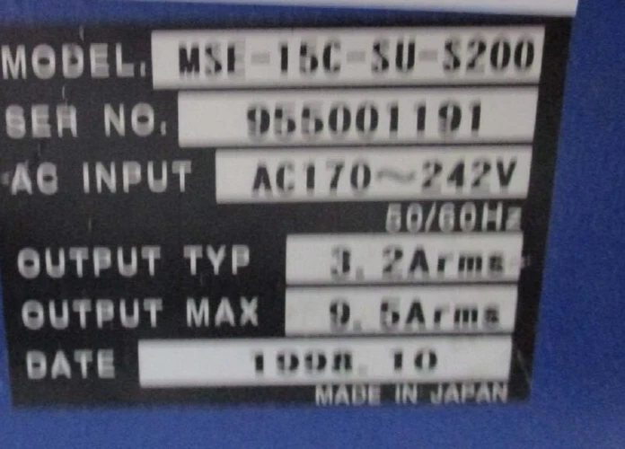 Sumitomo MSE-15C-SU-S200 Driver It is a part removed from a working machine. - Image 2 of 4