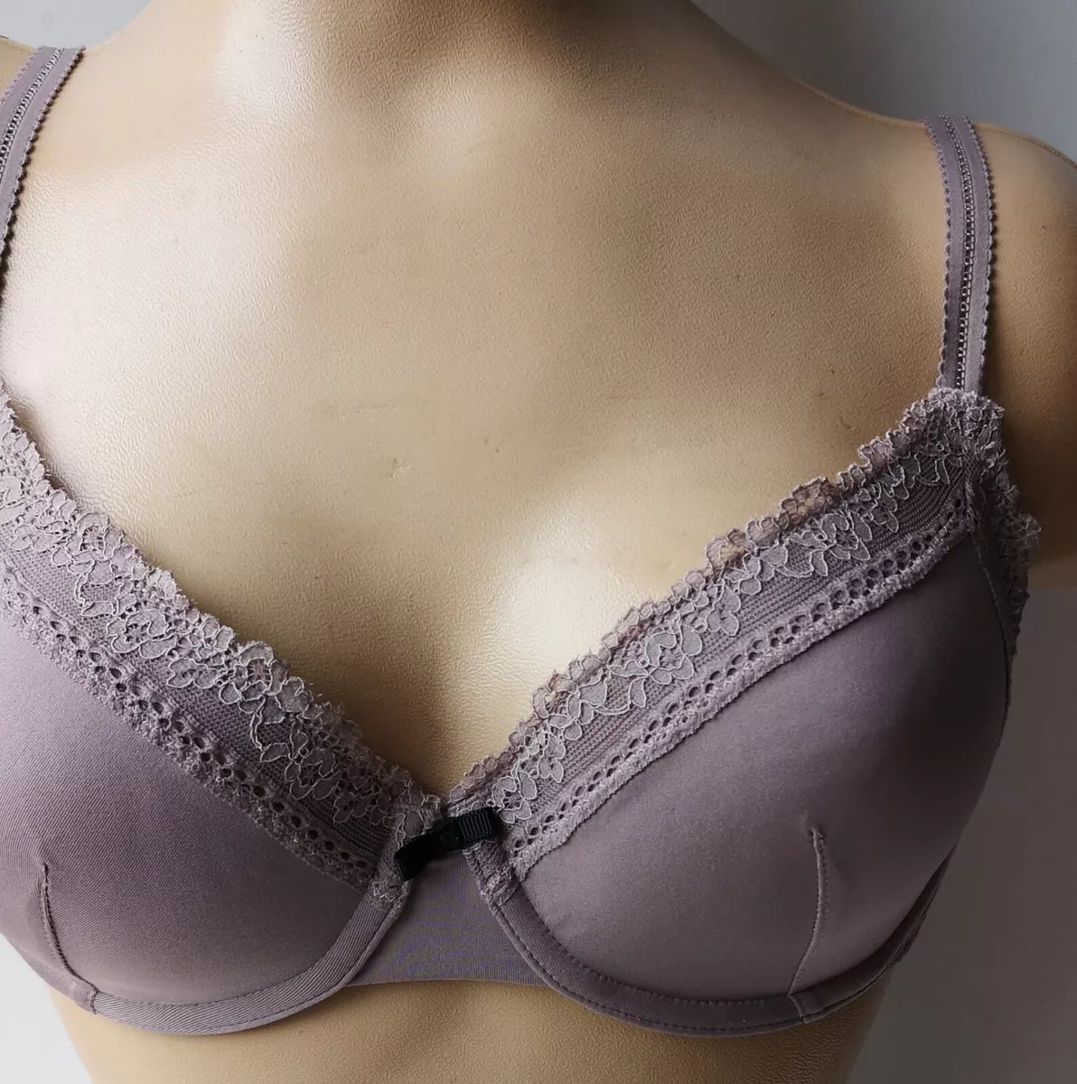 MARKS & SPENCER MOCHA UNDERWIRED MOULDED BALCONY BRA SIZE 32C CUP