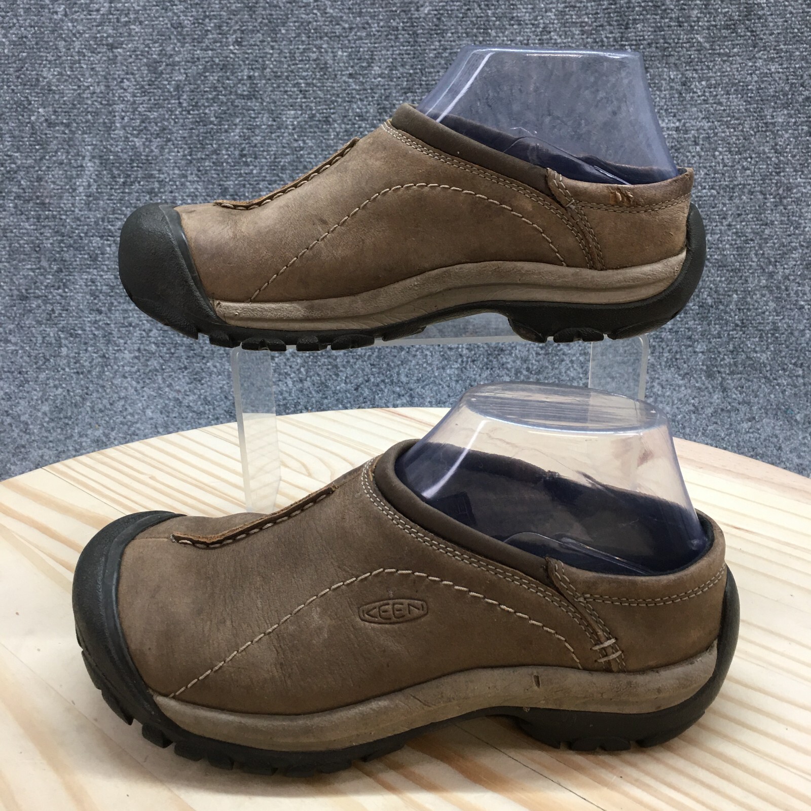 Scarpe Keen donna 6 5 zoccoli kaci pelle marrone casual slip on basse comode