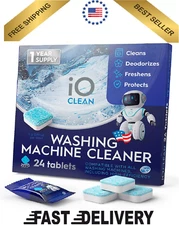 Washing Machine Cleaner and Descaler Tablets 24 Pcs - Deep Clean and Descalin...