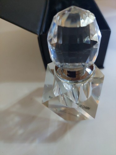 MARILYN MIGLIN Faceted Clear Glass PERFUME Bottle - Picture 2 of 5