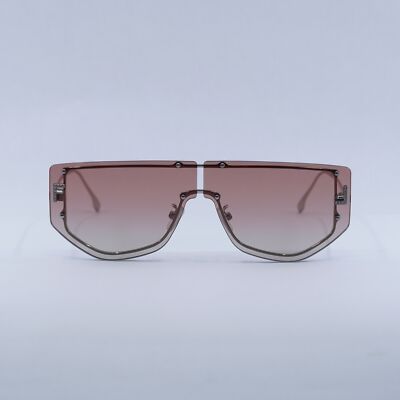 FENDI FE40096U 16T Shiny Palladium/Gradient Bordeaux 69-3-135