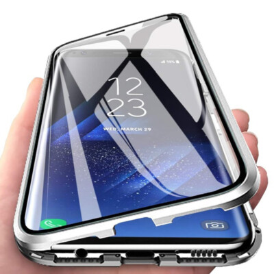 For iPhone 16 Plus 15 14 13 Pro 12 11 360 Magnetic Tempered Glass Full Case