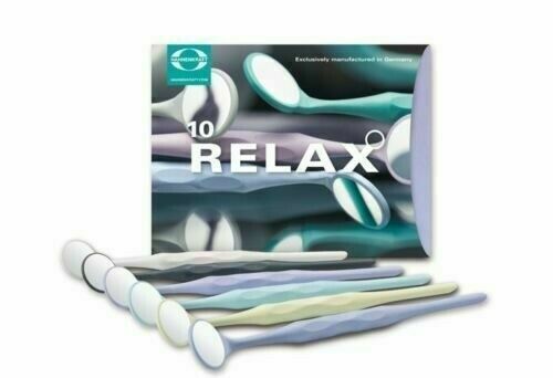HAHNENKRATT DENTAL RELAX FS Rhodium Mouth Mirrors REF 7110-size 5 10 ASSORTMENT - Picture 1 of 3