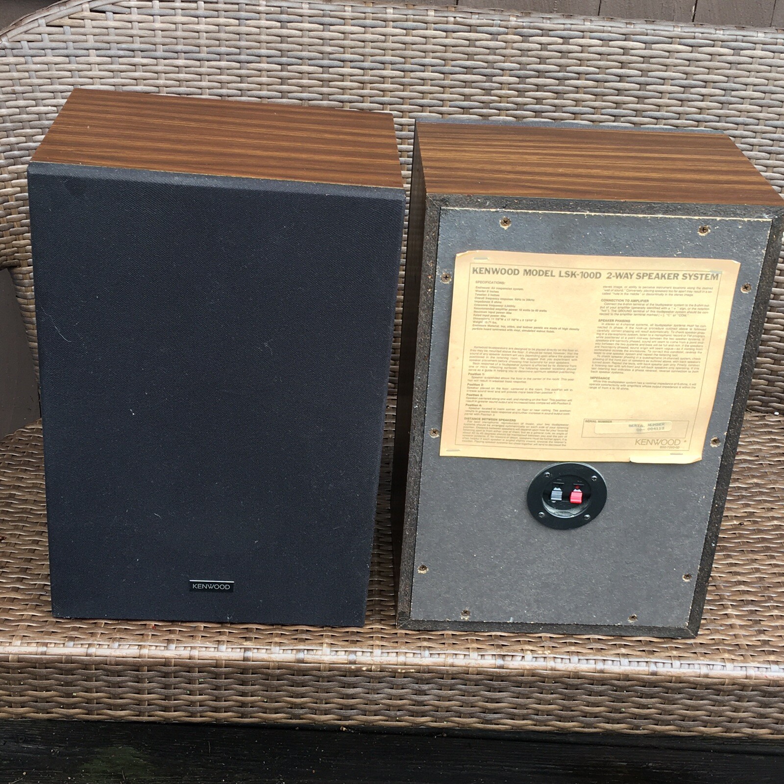 Vintage Kenwood Speakers LSK 100D Great Sound & Condition eBay