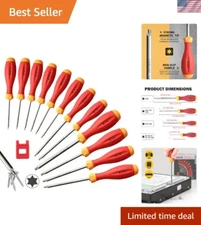 Magnetic Torx Screwdriver Set - 12 Sizes in Ergonomic Design for Various Repairs