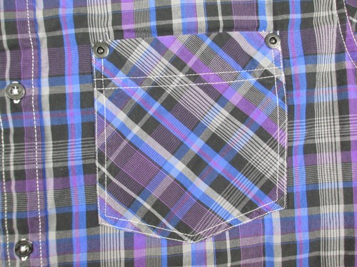 Sean John Shirt Mens Extra Large Purple Button Up Plaid Original Fit Long Sleeve - Picture 4 of 9