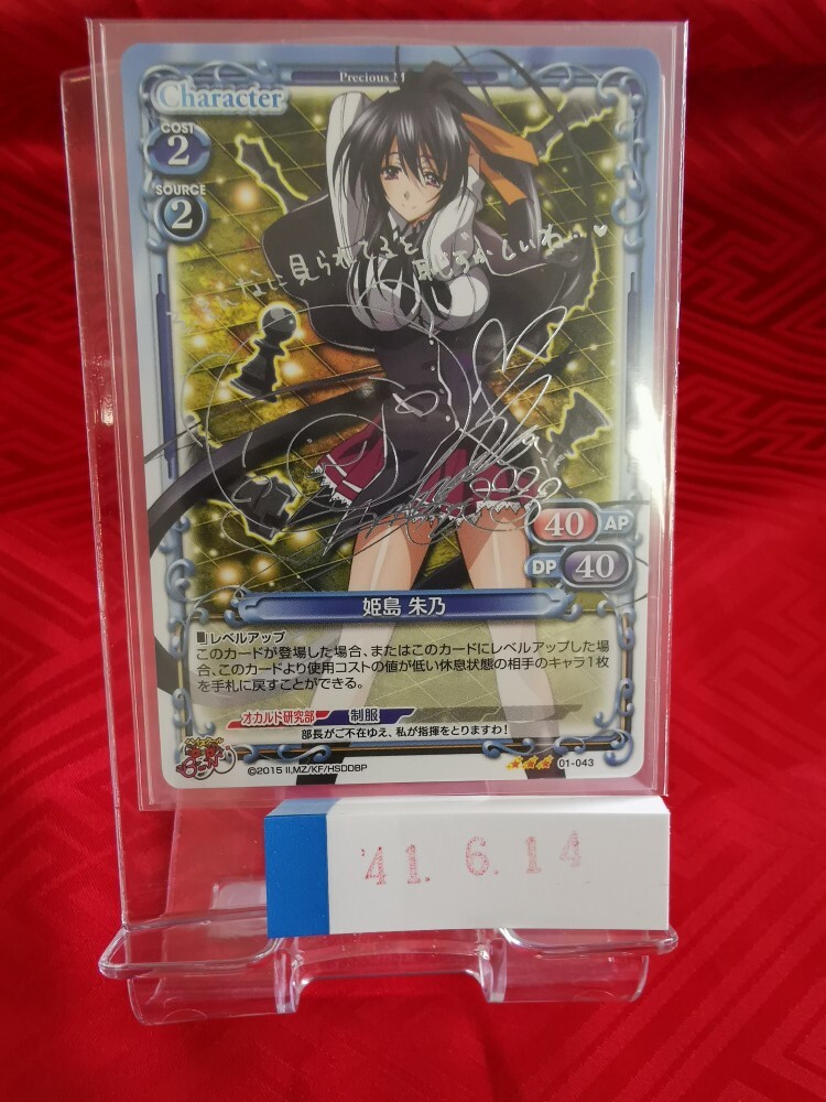 Precious Memories High School DxD Card AKENO HIMEJIMA Silver SIGNED