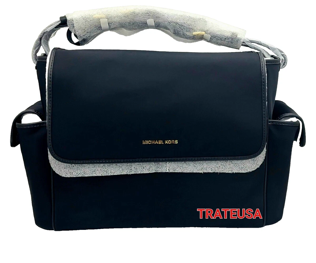 Michael kors jet set clearance black diaper bag signature