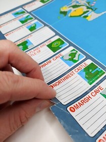 Final Fantasy 1990 Nintendo NES World Map / Enemy Chart NES-FF-USA(B)