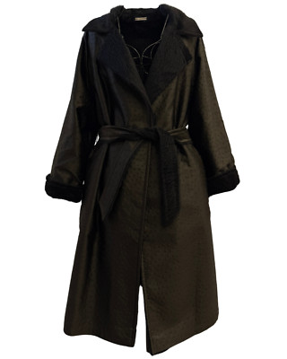 Women's Max Mara Reversible Leather and Fur Coat Size 10 Luxury Fashion