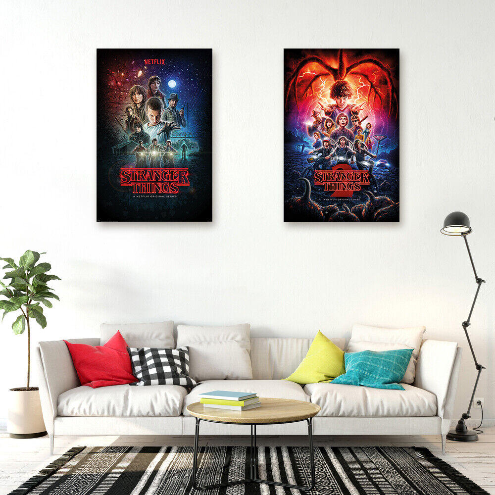 STRANGER THINGS - SEASONS 1, 2, 3 & 4 - TV SHOW POSTER SET (REGULAR STYLES  1)