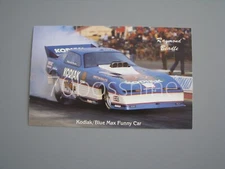 RAYMOND 1987 BEADLE KODIAK BLUE MAX FUNNY CAR 5x8 NHRA DRAG RACING HANDOUT