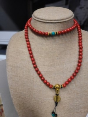 Buddha Stones 36'' Mala Prayer Beads Crown Chakra Howlite
