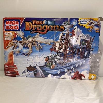 Mega Bloks Fire & Ice Dragons #9879 2004, Unopened Bags, Partial Set, No Dragons