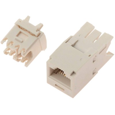 Panduit Copper Jack Module White - cable interface/gender adapters (RJ45, RJ45, 