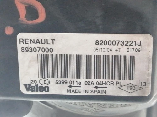 8200073221J Scheinwerfer Rechts für RENAULT MEGANE II COUPE/CABRIO 2004 1383569 - Bild 6 von 10