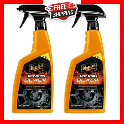 #ad #ad 2PC Meguiars Hot Rims Black Wheel Cleaner Matte Satin Gloss Brake Dust Spray $35.98