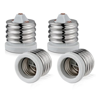 E39 to E26 Light Socket Adapter - Mogul to Medium Bulb Converter, UL Listed Redu