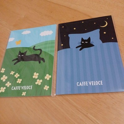 Cafe Veloce Black Cat Mini Notebook Two BooksOptimized eBay title (80 chars