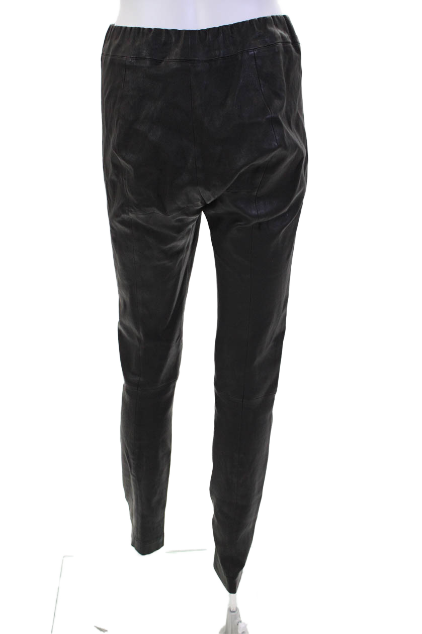 FILA Leggings donna The Row pelle vita alta dettaglio pannello tinta unita nero taglia S