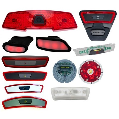 Cratoni Rücklichter für Fahrradhelme Rearlights Blinklicht Helmlicht Rücklicht