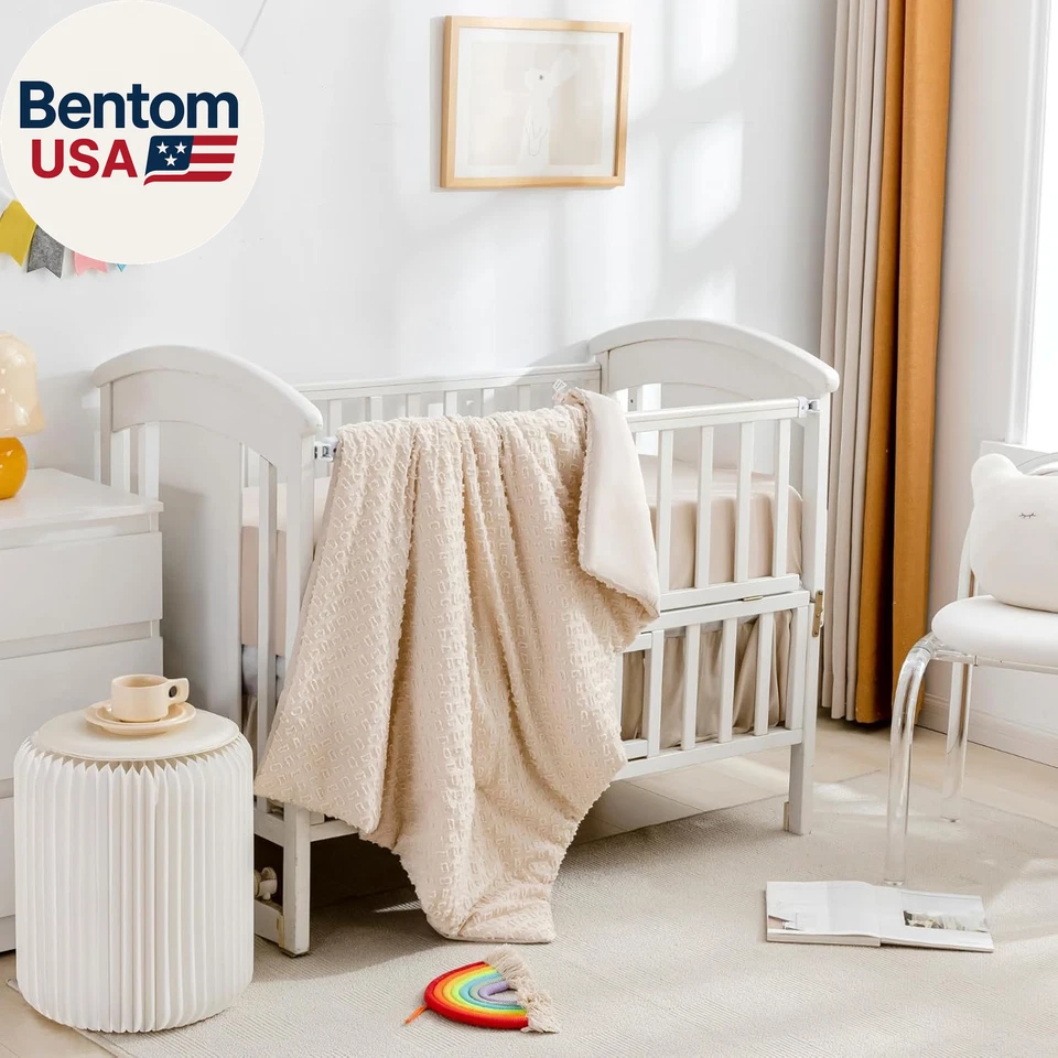 Комплект постельного белья из 3 предметов для мальчика девочки, жаккардовый стеганый геометрический комплект кроватки, включает - Изображение 2 из 4