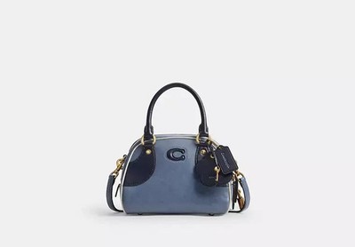 Coach Coachtopia Bowling Top Handle Bag Crossbody  Blue/Navy CDU48 NWT