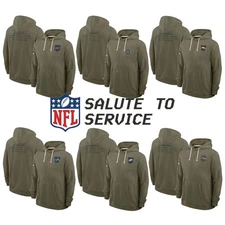 Men's NFL Olive Green 2025 Military Tribute Series Tribute Quick-Dry Hoodie
