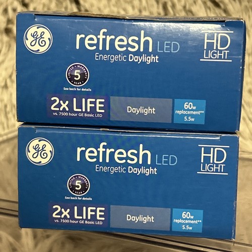 2 Boxes GE Refresh LED (4) Light Bulbs 60 Watt Eqv HD Daylight A15 Ceiling Fan - Picture 4 of 4