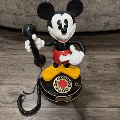 Mickey Mouse Talking Phone Rotary Style Buttons Telemania Segan 1997 READ