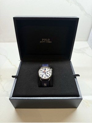 Polo Ralph Lauren Yankees Bear Automatic Watch 50m Box/Papers Extra Strap