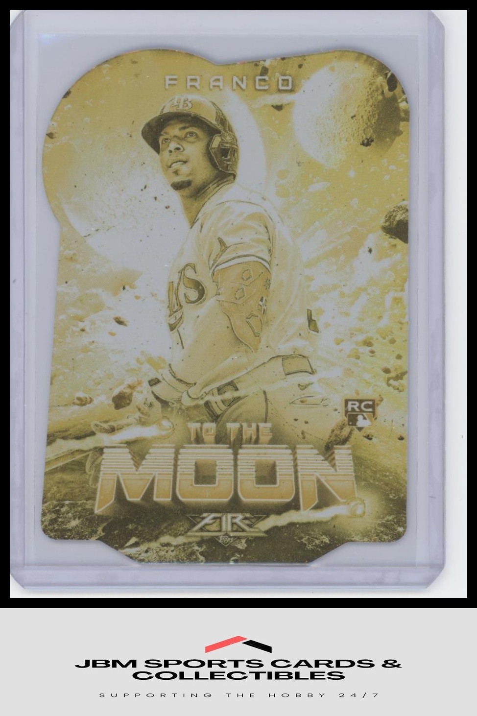 2022 Topps Fire #TTM-9 Wander Franco To The Moon Gold Minted