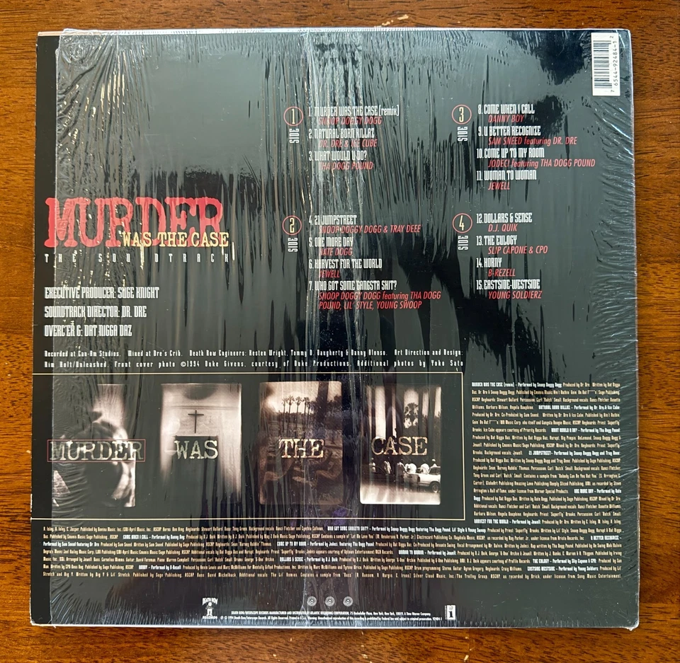 Murder Was The Case Soundtrack (1994) 2x LP Vinyl - Shrink wrap, Orig Press, EX - Image 2 of 4