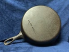 Vintage Unmarked Wagner No. 8 Cast Iron Skillet, Restored, Spin, Rough Surface