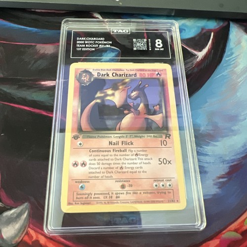 Dark Charizard (1st Edition) graded TAG 8 for sale on eBay