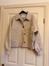 NA-KD Wool Blend Oversize Short Jacket Beige Size 32