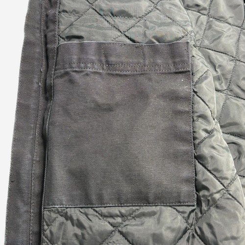 Carhartt Jacket Mens 2XL Duck Canvas Quilt Lined 104050 Black Distressed *Read - Picture 10 of 16